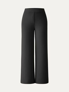 NWT OGL Textured Mid Rise Pull-on Straight Pant with Pockets In black